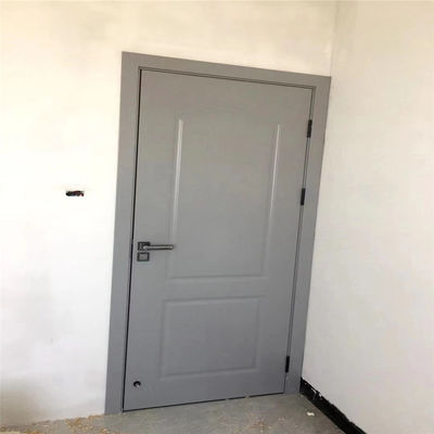 Szary kolor z zamkiem Pojedyncze drzwi aluminiowe drewniane drzwi wejściowe używane do domu