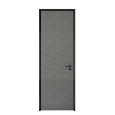 Drzwi zewnętrzne drewniane o grubości 900 mm, drzwi przednie z metalicznego czarnego drewna ISO9001